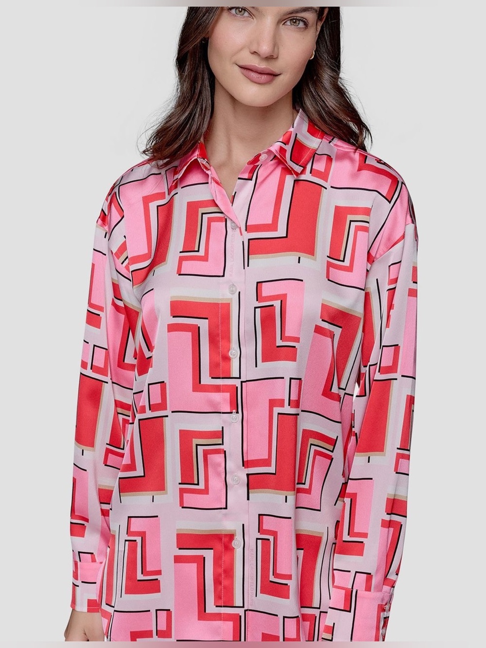 Karl Lagerfeld Paris Women’s Long Sleeve Pink Blouse Size XS New Without Tags